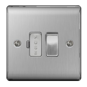 BG FUSED SPUR BRUSHED STEEL