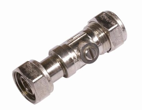 SERVICE VALVE CHROME 15MM