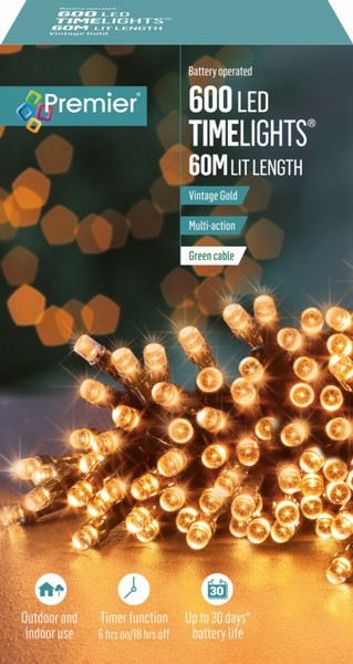 Premier – 600 LED Battery TimeLights Blue 60M