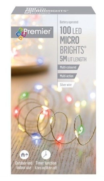 Premier – 100 LED Battery Microbrights Multi 5M