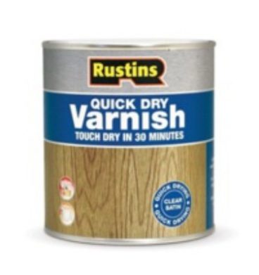 RUSTINS VARNISH Q/D SATIN CLEAR 250ML