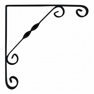 BRACKET ORNAMENTAL BLACK 4IN
