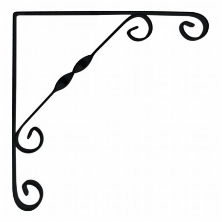 BRACKET ORNAMENTAL BLACK 4IN