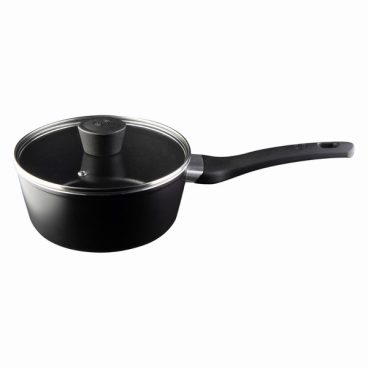 Masterchef – Black Aluminium Saucepan with Lid 20cm