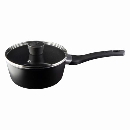 Masterchef - Black Aluminium Saucepan with Lid 20cm