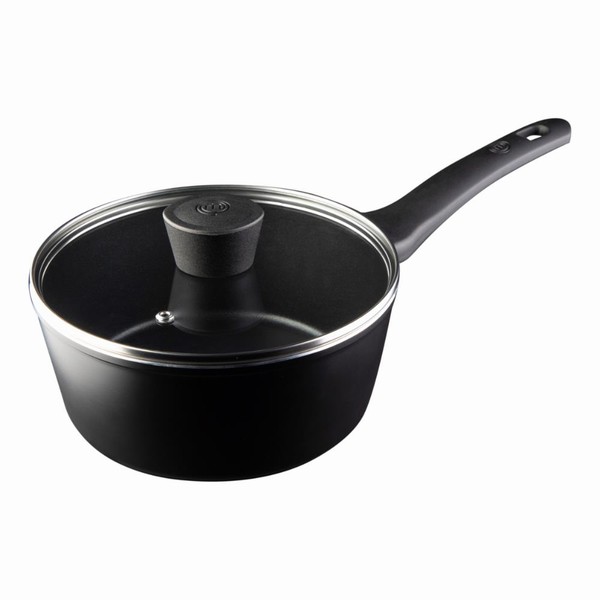 Masterchef Black Aluminium Saucepan with Lid 18cm David Neill Mica