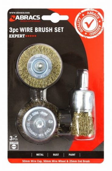 WIRE BRUSH SPINDLE SET PK3 ABRACS