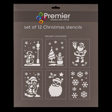 XMAS WINDOW STENCIL SHEET PK12