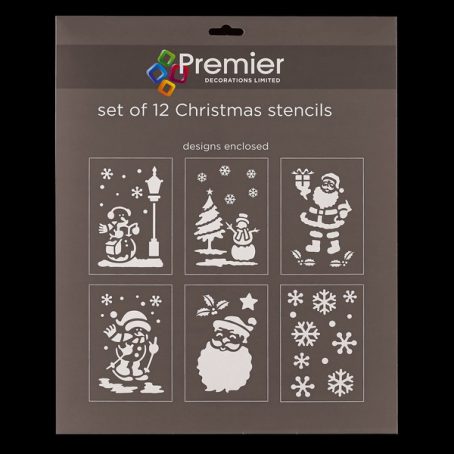 XMAS WINDOW STENCIL SHEET PK12
