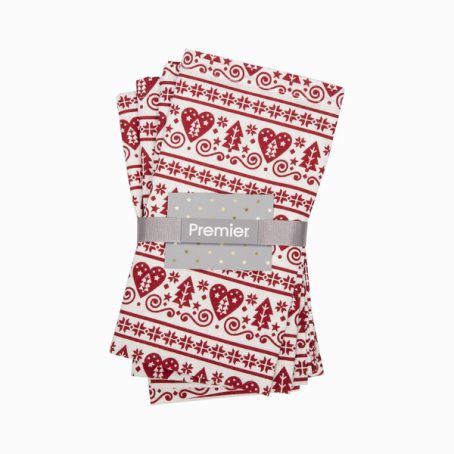 XMAS NAPKINS NORDIC PK4
