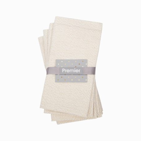 XMAS NAPKINS GLITTER GOLD PK4