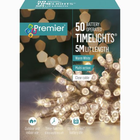 Premier - 50 LED Battery TimeLights Warm 5M - Image 2