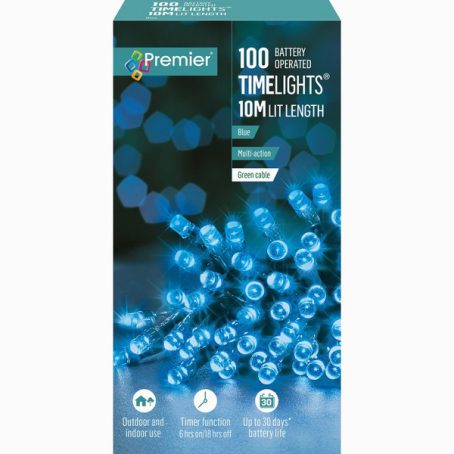 Premier - 100 LED Battery TimeLights Blue 10M - Image 2