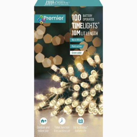 Premier - 100 LED Battery TimeLights Warm 10M - Image 2