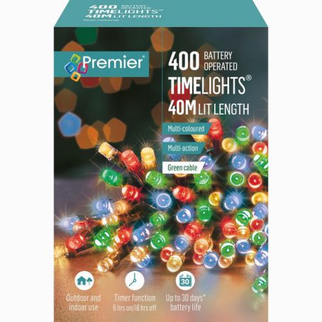 Premier - 400 LED Battery TimeLights Multi-Coloured 40M - Image 2