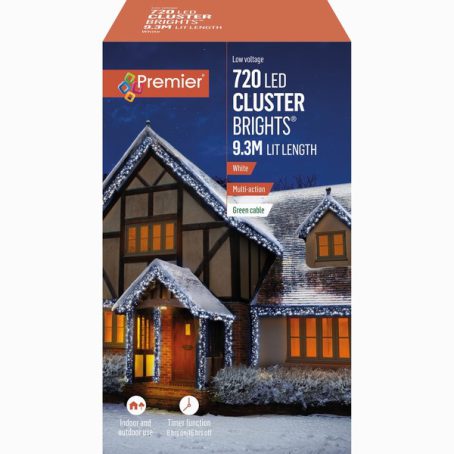 Premier - 720 LED Cluster Lights White 9.3M - Image 2