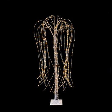 TREE LED WILLOW BROWN FLOCKED OUTDOOR/INDOOR WARM 1.5M