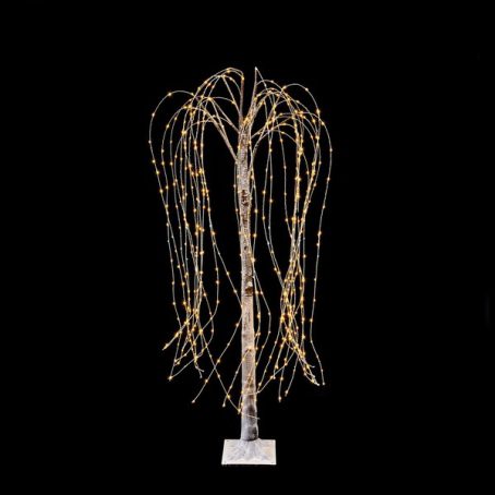 TREE LED WILLOW BROWN FLOCKED OUTDOOR/INDOOR WARM 1.5M