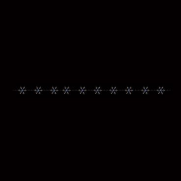 LED GARLAND SNOWFLAKE MUTLI 10PC