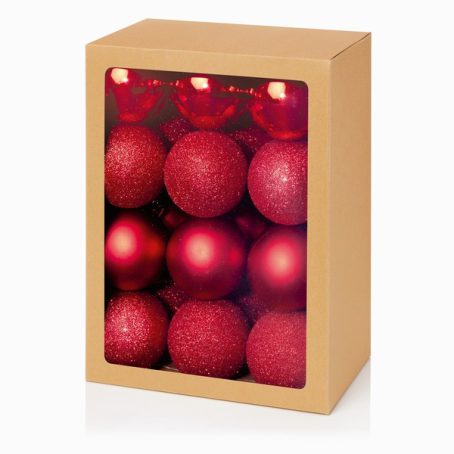 Premier - Baubles Assorted Red Pack of 24 - Image 2