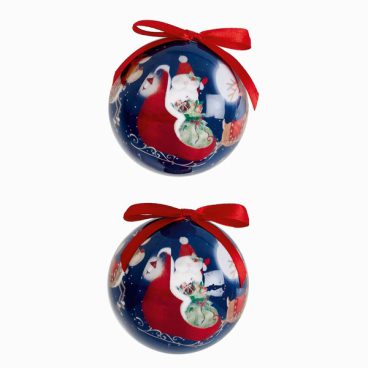 BAUBLES SANTA SLEIGH 75MM (6 FOR £9)