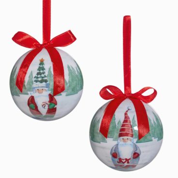 BAUBLES SANTA GONK 75MM SINGLE (6 FOR £9)