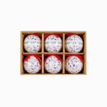 BAUBLES HOLLYBERRY 75MM PK6