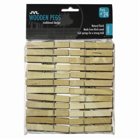 JVL - Wooden Spring Pegs 24Pack - Image 2