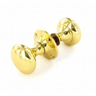 SECURIT S2222 RIM KNOB SET BRASS VICTORIAN