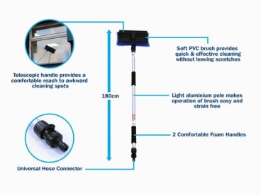 CAR WASH BRUSH EXTENDING 2M