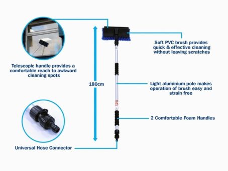 CAR WASH BRUSH EXTENDING 2M