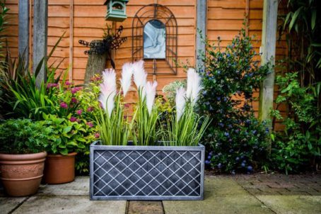 PLANTER LAZIO PEWTER TROUGH 70CM*