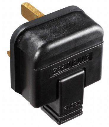 Masterplug – 13 Amp 3 Pin Rubber Plug Black