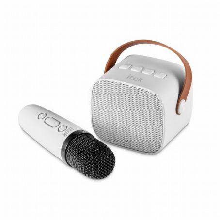 SPEAKER KARAOKE BLUETOOTH MIC WHITE