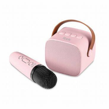SPEAKER KARAOKE BLUETOOTH MIC PINK