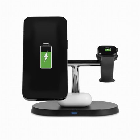 3 in 1 MagSafe 15W Wireless Rapid Charging Stand Black
