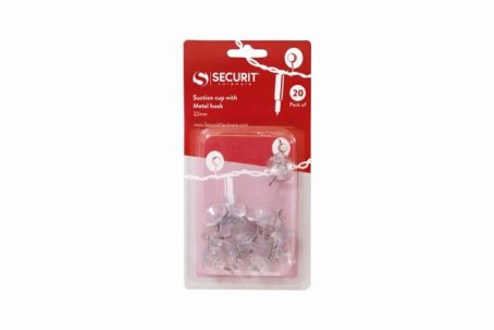 SECURIT REMOVABLE HOOKS CUP HOOKS PK20