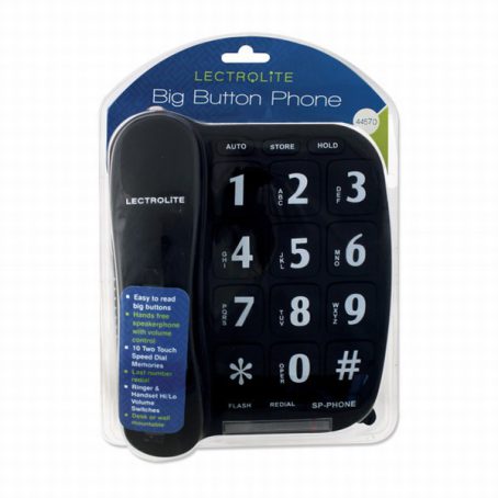 TELEPHONE BIG BUTTON BLACK
