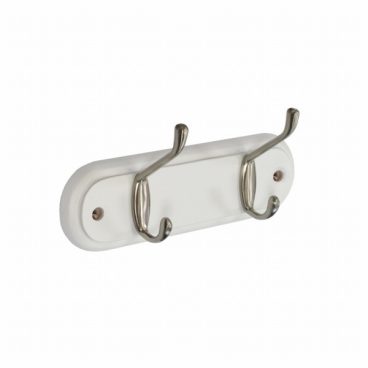 SECURIT S6135 COAT HANGER SATIN WHITE 2HOOK