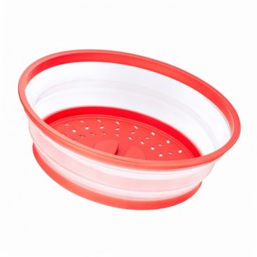 COLLAPSABLE COLANDER (PLATE COVER) RED