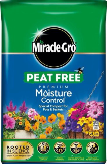 MiracleGro – Moisture Control Peat Free Compost 40L