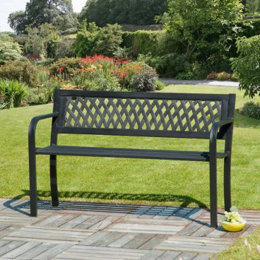 SUNTIME LATTICE BACK GARDEN BENCH PLASTIC