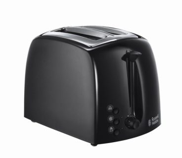 TOASTER R/H TEXTURES BLACK 2 SLICE