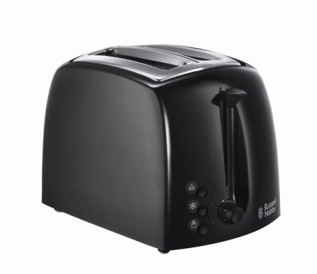 TOASTER R/H TEXTURES BLACK 2 SLICE