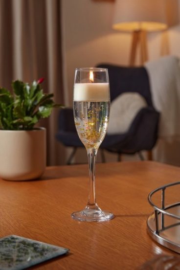 CANDLE FLUTE GLASS