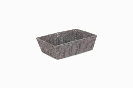 PAPER ROPE TRAY LARGE GREY