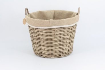 WILLOW LOG BASKET ROUND 47CM