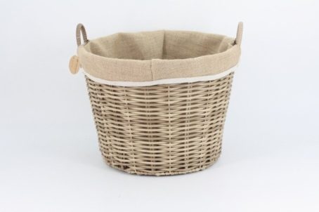WILLOW LOG BASKET ROUND 47CM