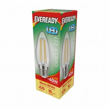 Eveready – Candle Clear Warm White – 40W ES/E27