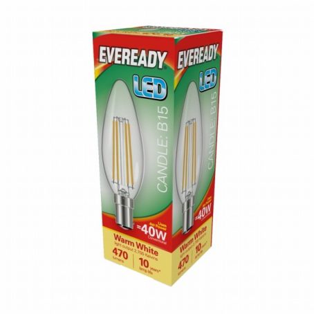 Eveready - Candle Clear Warm White - 40W SBC/B15
